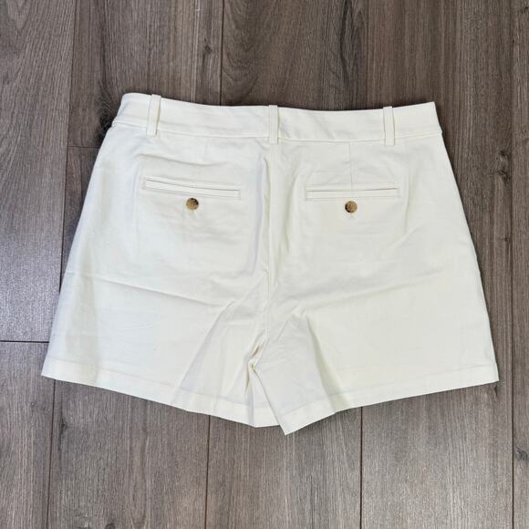 J.Crew Wrap-front Skort Womens 8 Ivory Bi-stretch Cotton Blend Side Zip Pockets - Picture 7 of 10